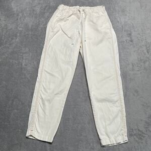 Xirena Pants Womens Small Cream Rex Twill Drawstring Stretch Waist Coastal